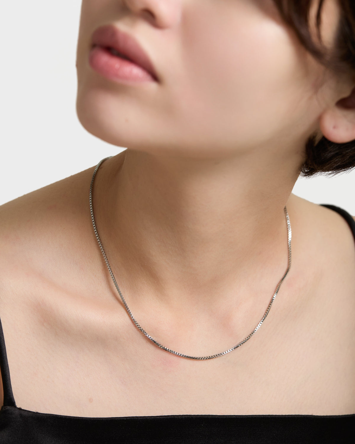 Slim Venetian Chain Necklace - Silver