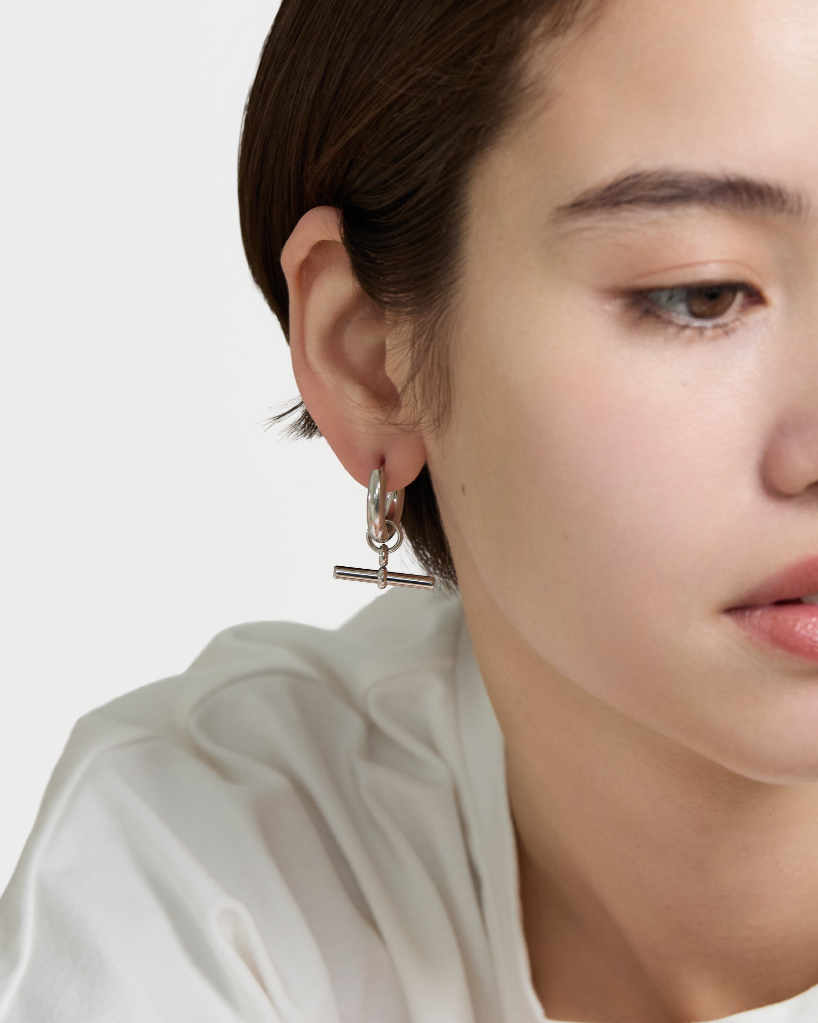 Swing Stick Earrings - Silver
