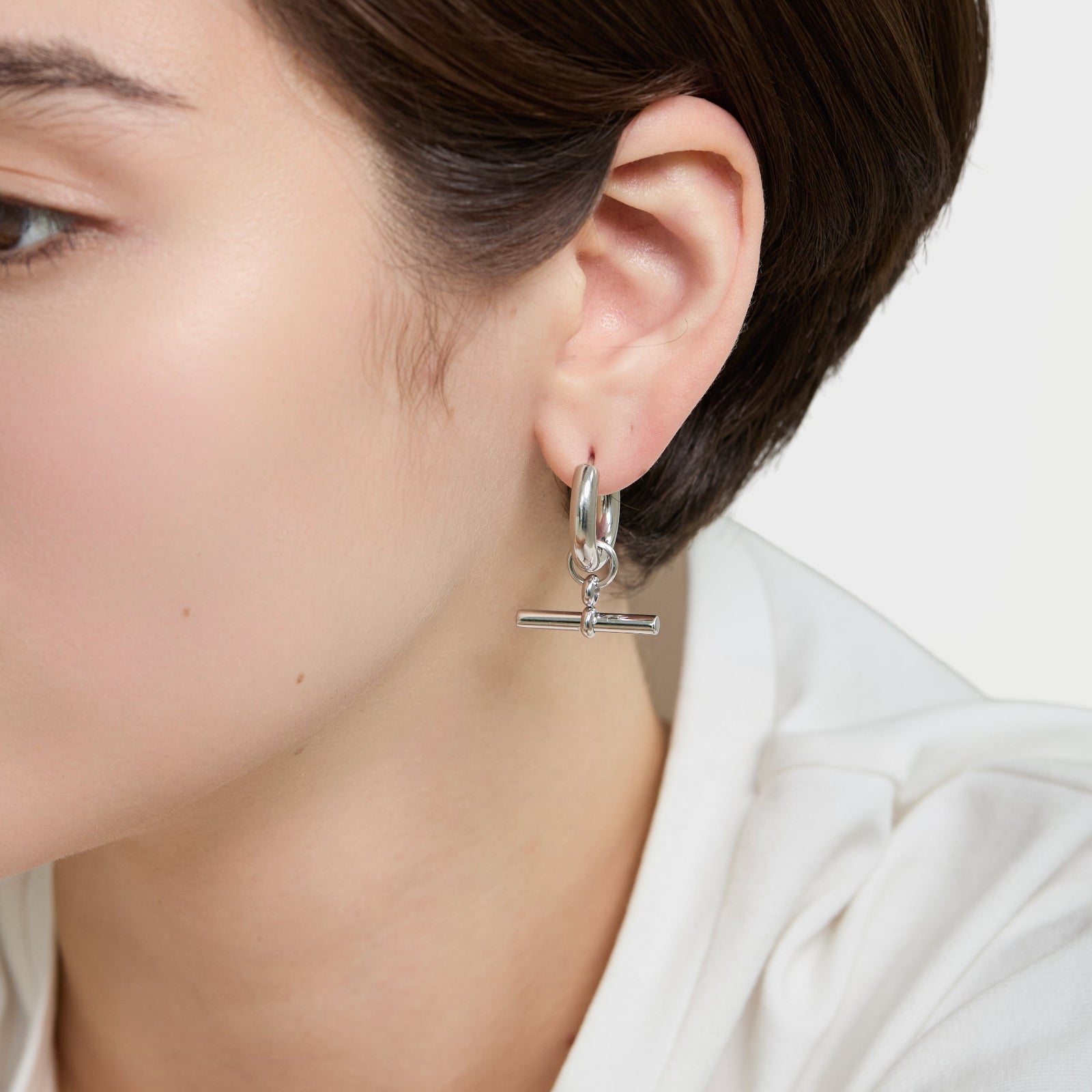 Swing Stick Earrings - Silver