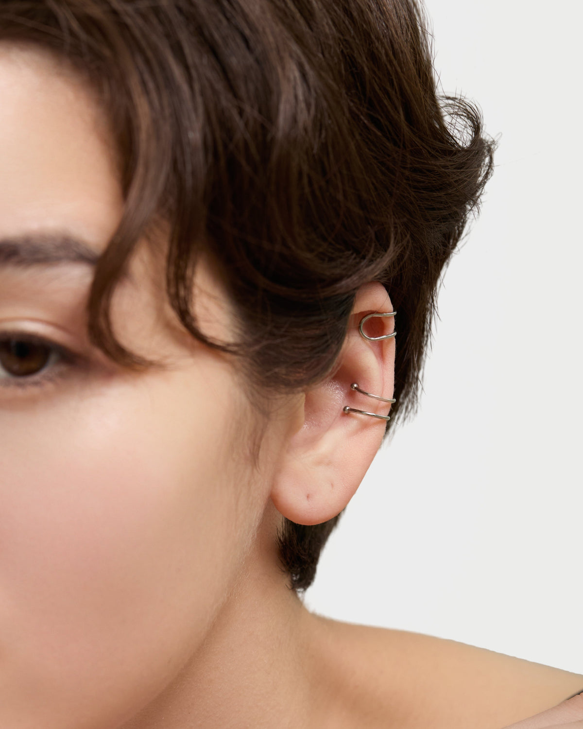 Thin Ear Cuff - Silver