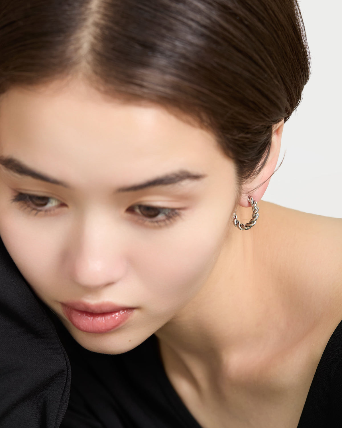 Twisted Curve Earrings - Silver