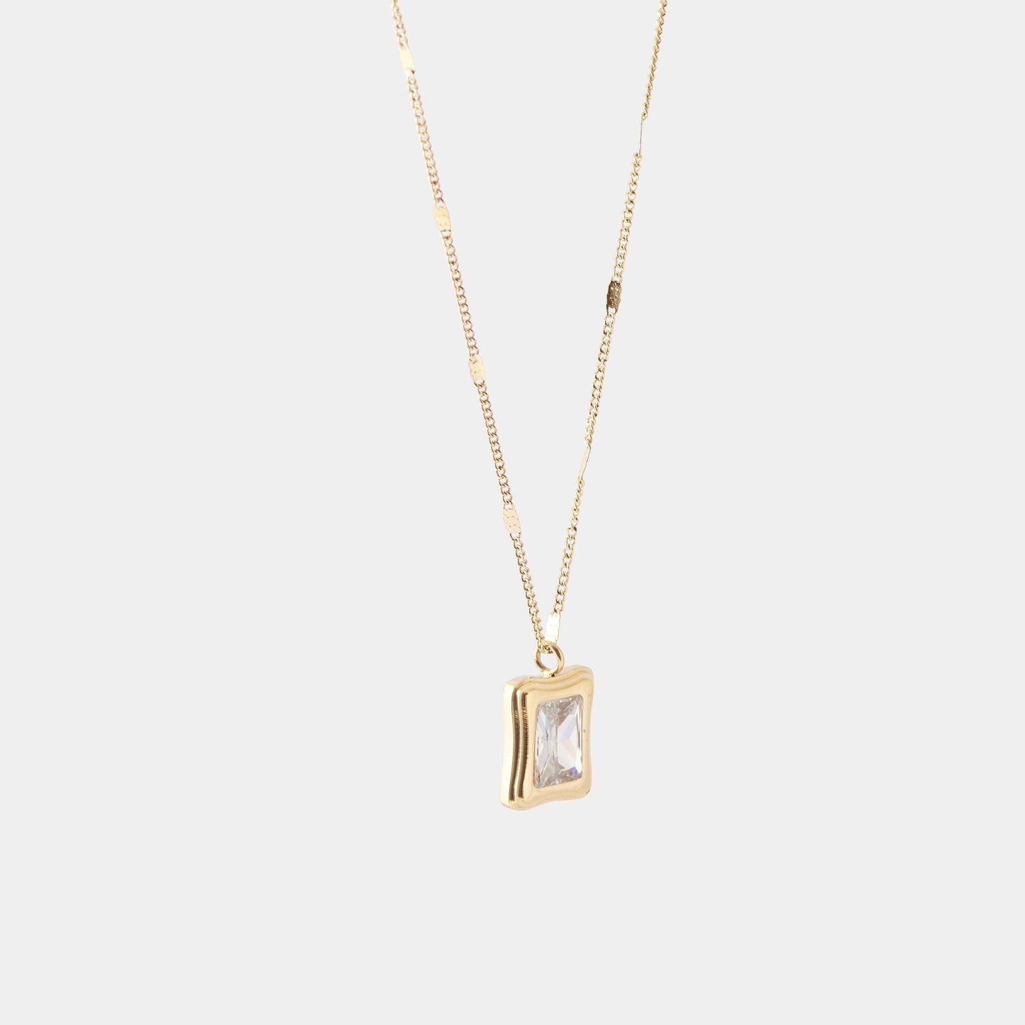 WHITE STONE NECKLACE - LIMELY