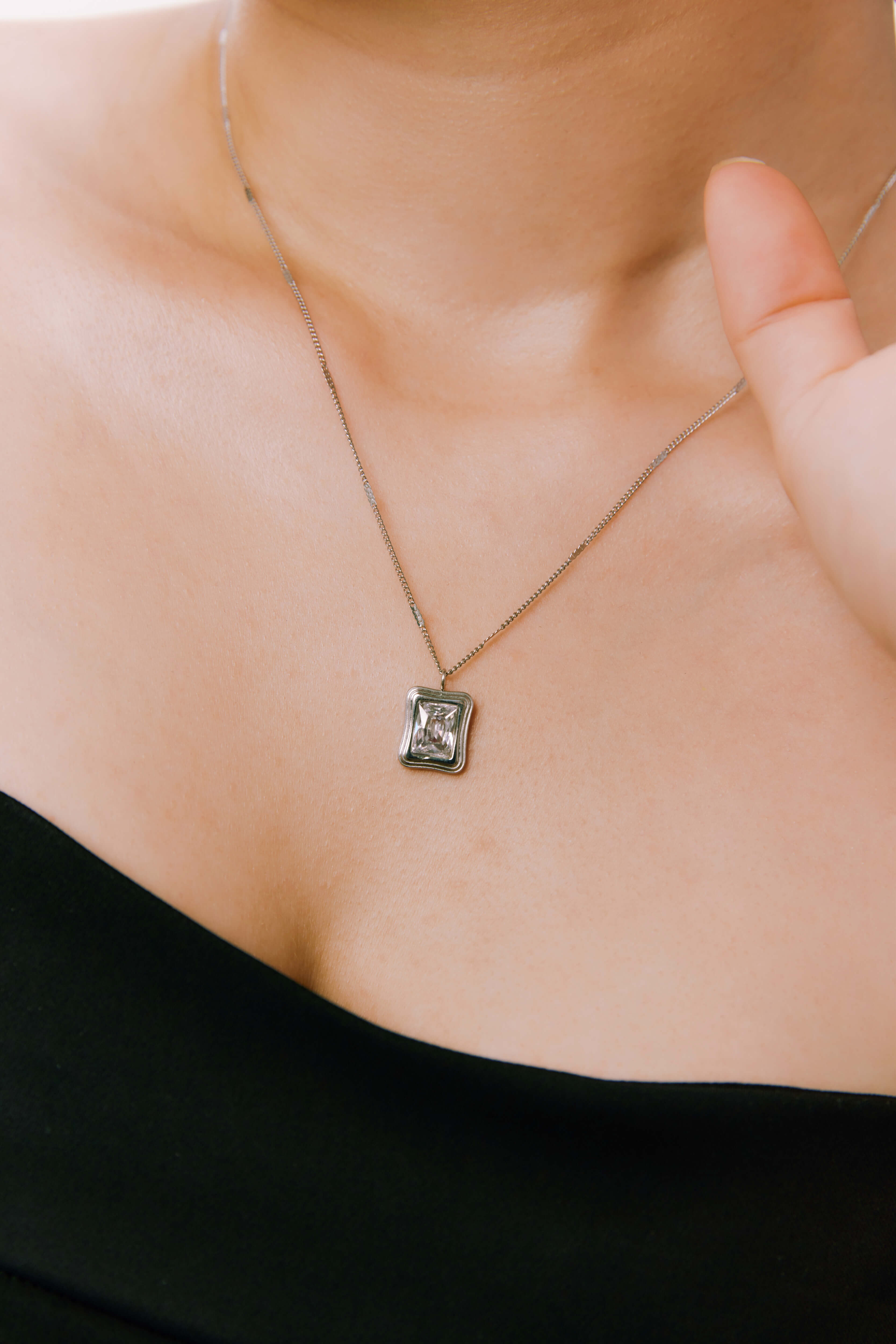 White Stone Necklace