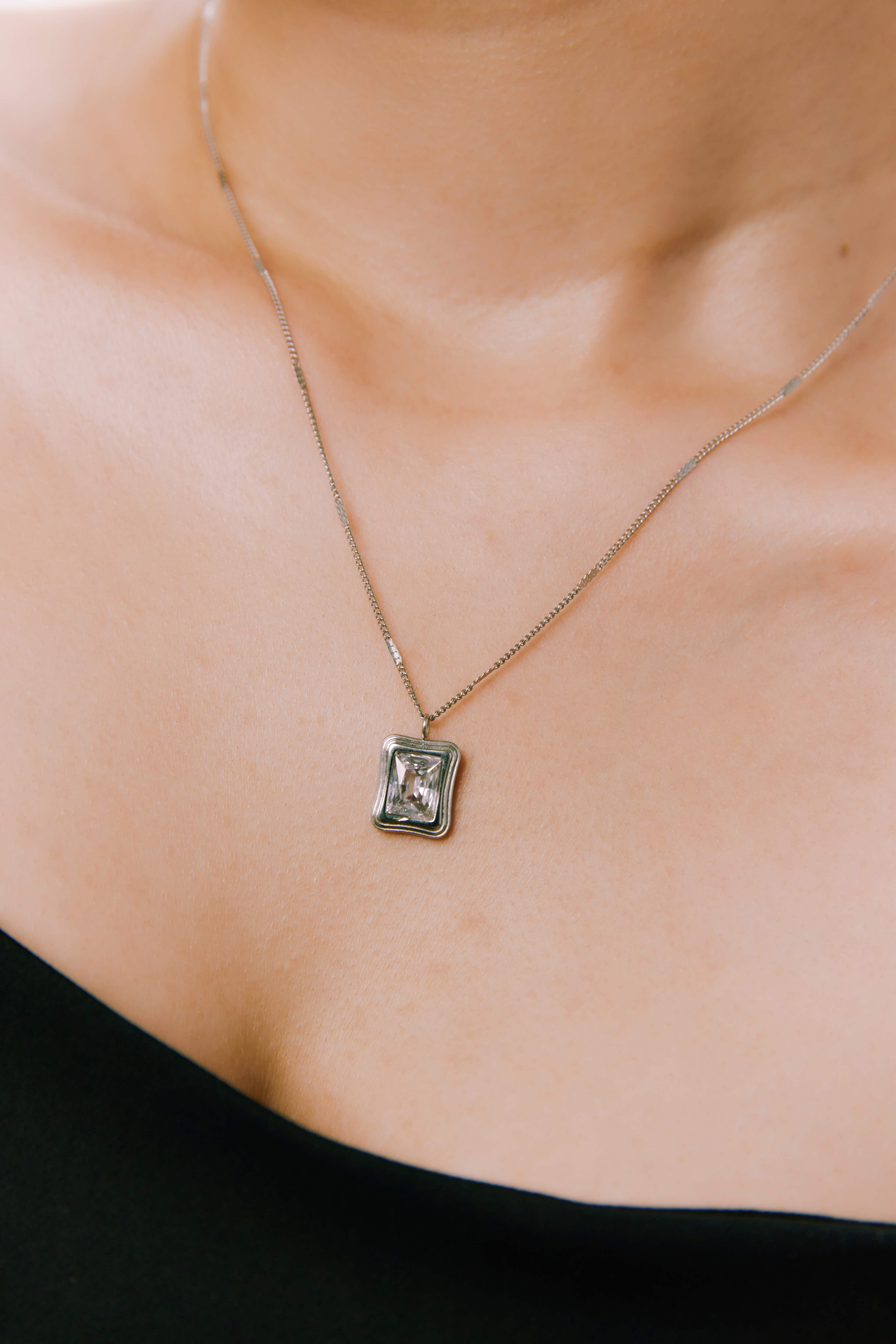 White Stone Necklace