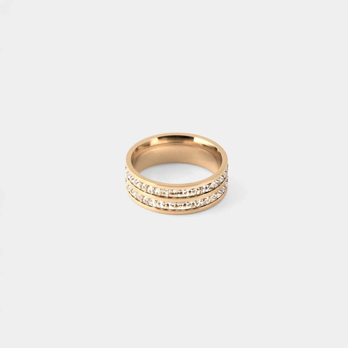Zirconia Band Ring - Silver